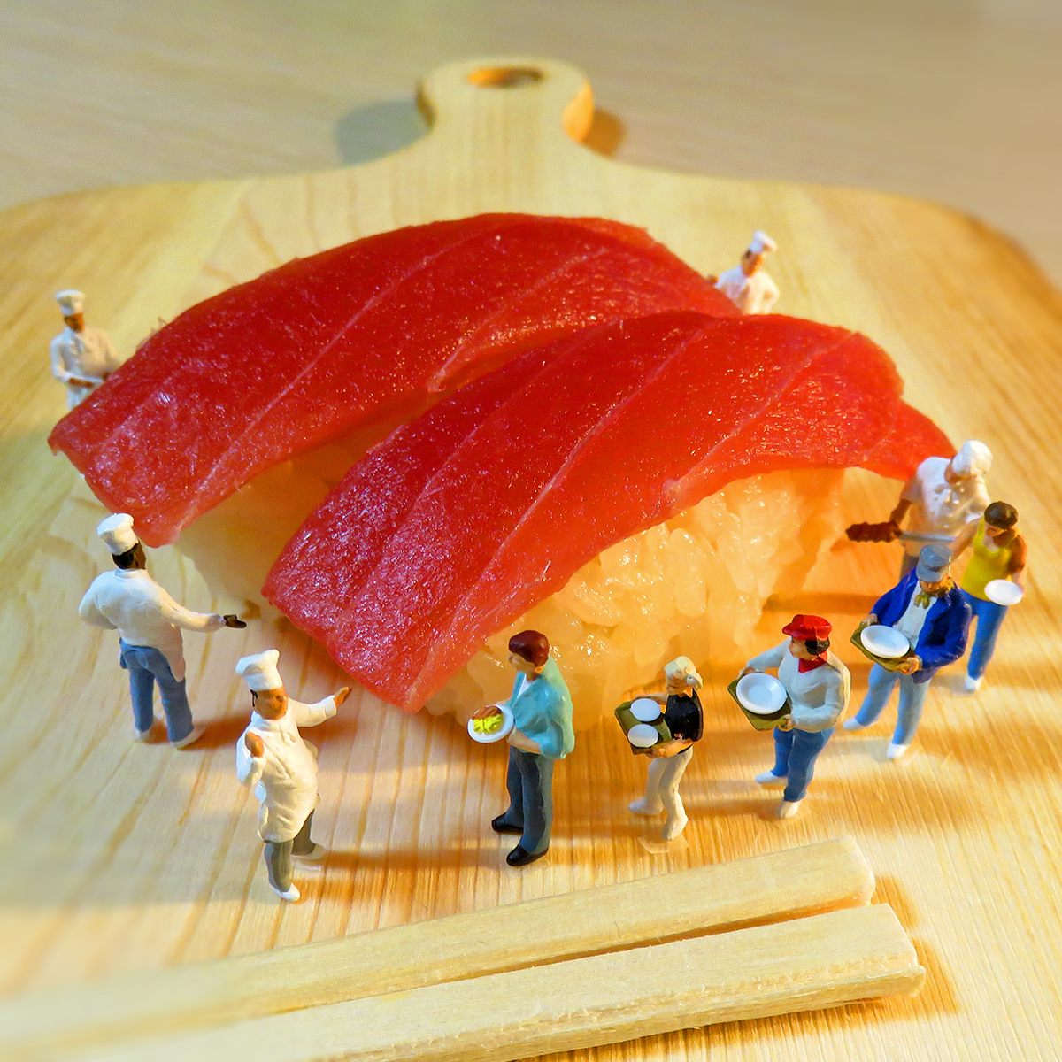 11月1日は寿司の日！巨大なマグロ寿司を食べたくて行列になる人達